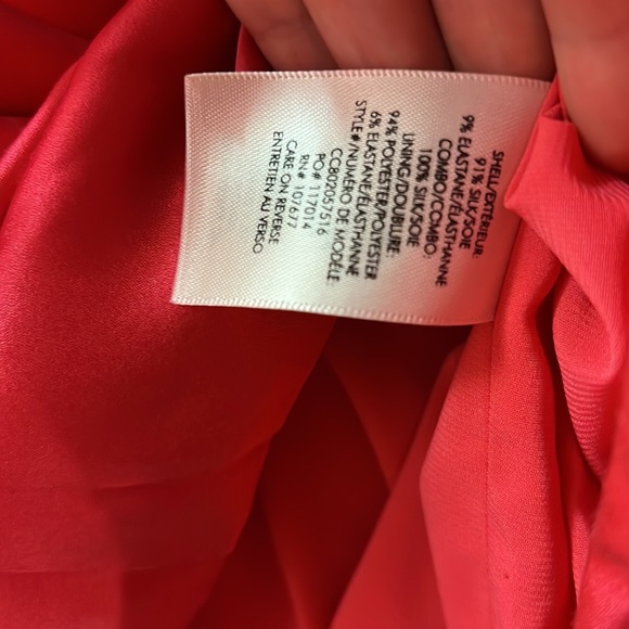 Alice + Olivia hot pink silk satin dress - Picture 5 of 7